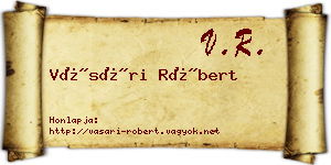 Vásári Róbert névjegykártya